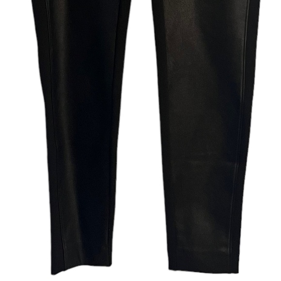 Chico’s Faux-Leather Front Ponte Black Leggings Size 4 (Chico’s 0) - Picture 9 of 15